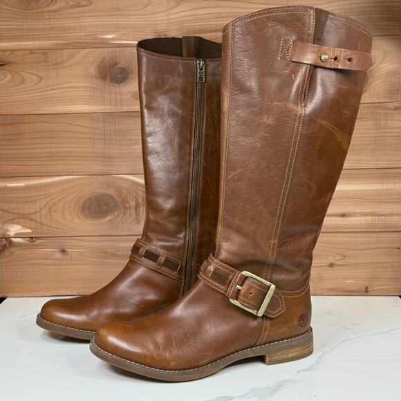 Timberland Womens Earthkeepers Savin Hill Tall Riding Boots 8548R Brown Sz 7.5 - Picture 2 of 16